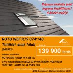 Roto ablak WDF R79 74x140 fa száll