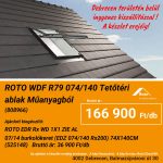 Roto ablak WDF R79 74x140 műany száll