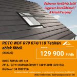 Roto ablak WDF R79 száll